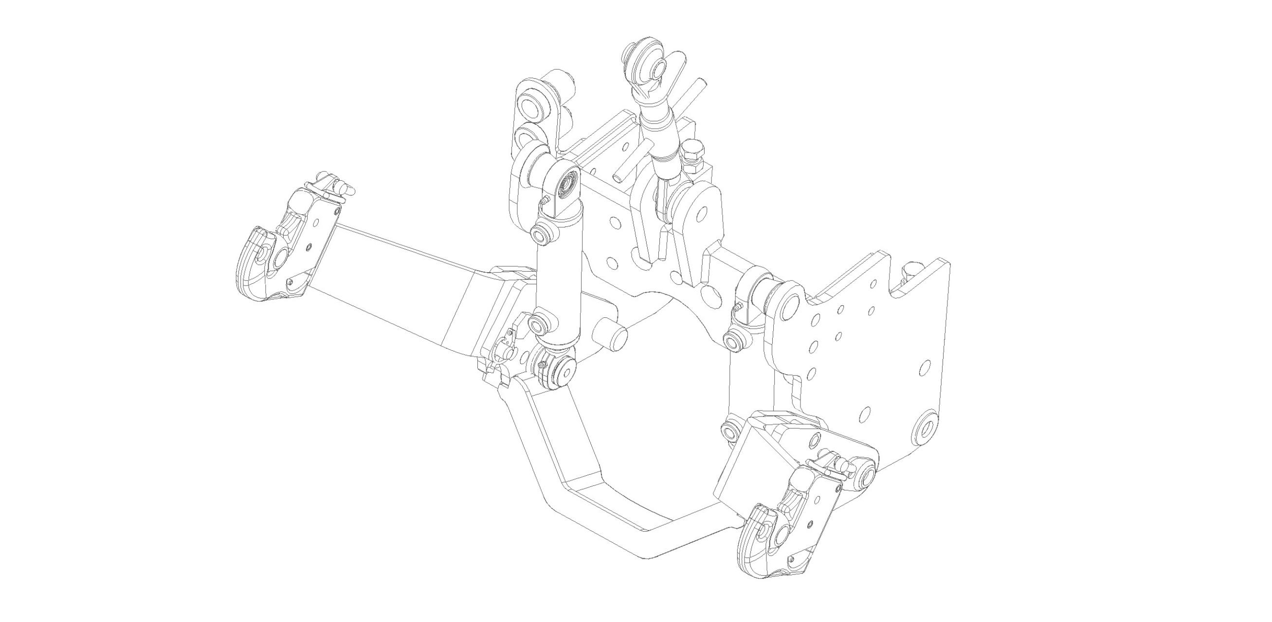 MT3 - Frontkraftheber Kat. I mit Schnellkuppel-Fanghaken KAT I