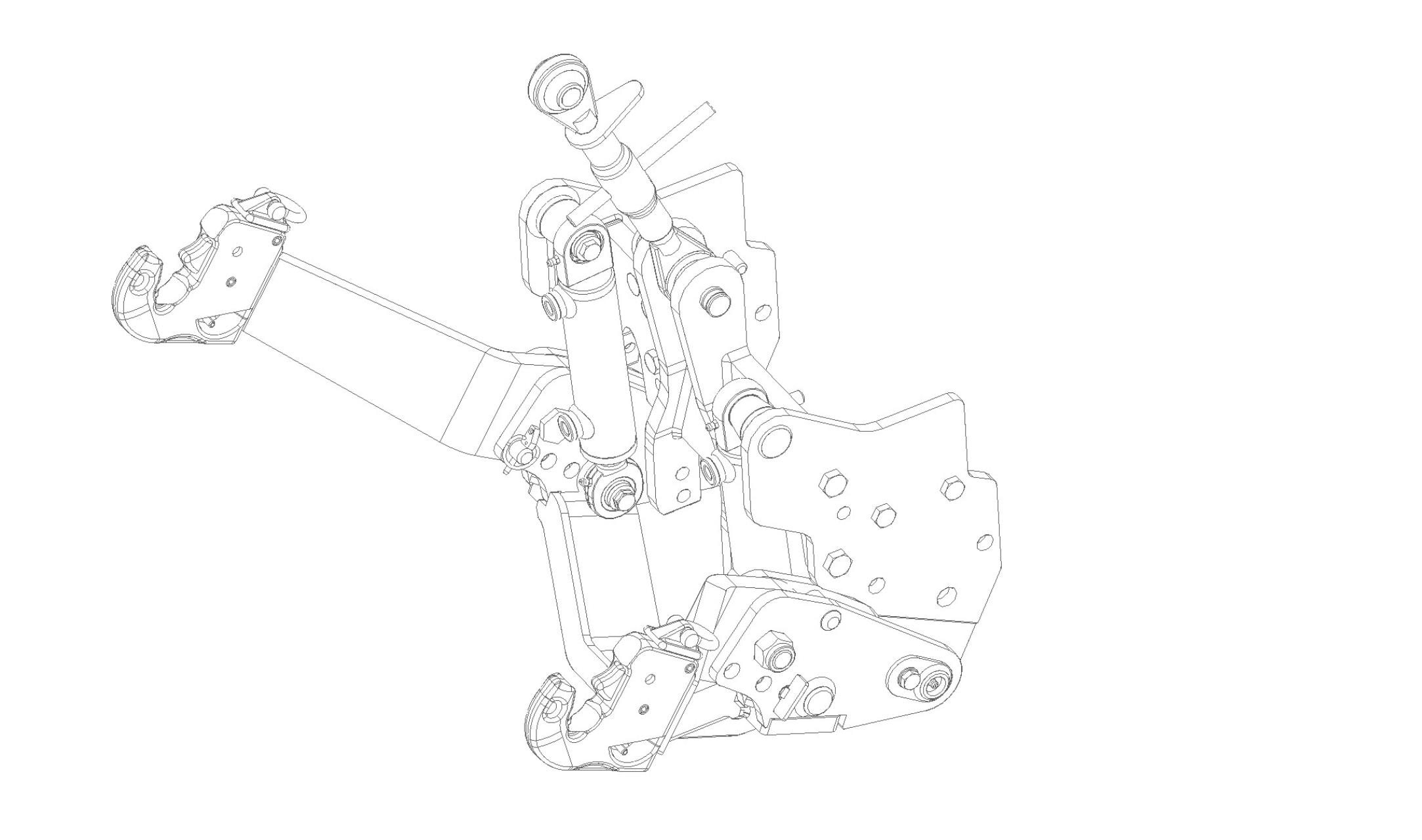 XJ25 - Frontkraftheber mit Schnellkuppel-Fanghaken KAT I