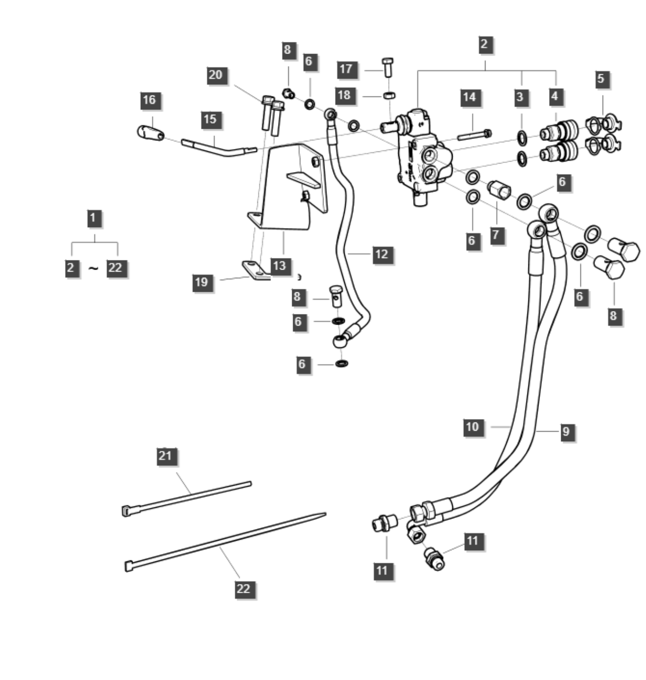 MT1.25 - Hydraulikanschluss hinten